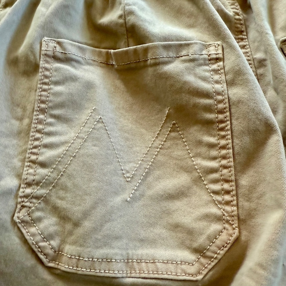 Mother The Yoyo Ruffle Greaser Ankle Pant Tan Paper Bag Waist Size 26 - Picture 12 of 16